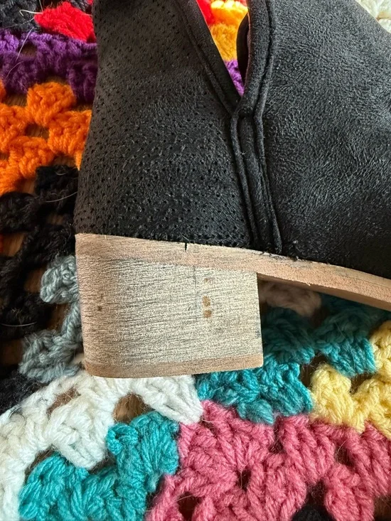 Seven7 Black Suede Ankle Booties with Low Heel - Picture 5 of 8